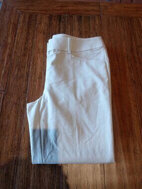 LOFT the riviera cropped pants in light beige (sz4)
